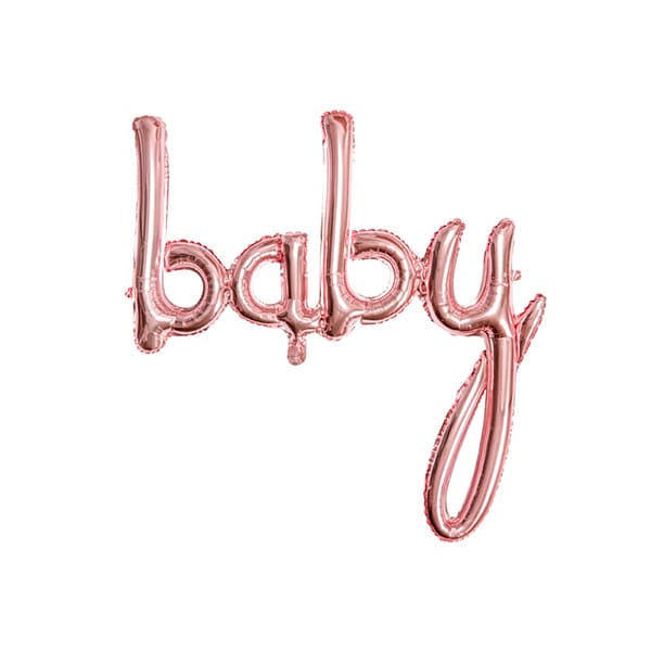 Folieballon Baby i rosaguld 75 cm
