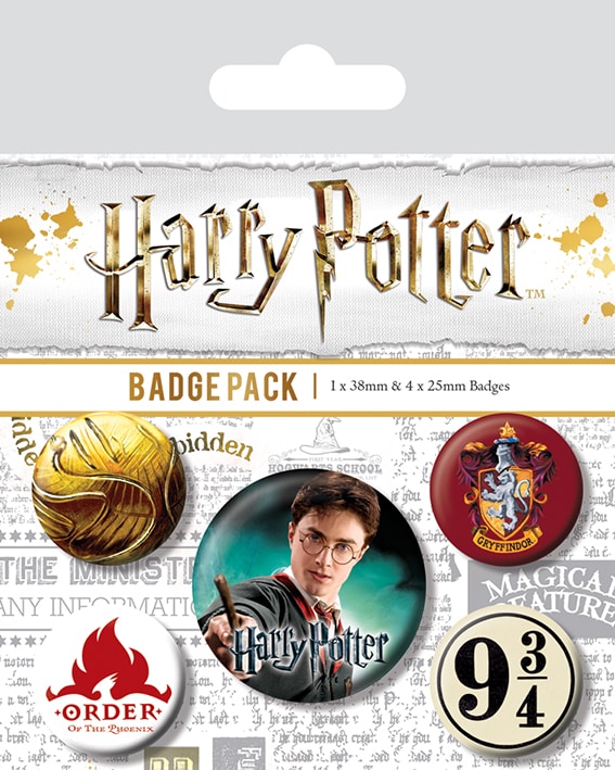 Harry Potter - Badges Gryffindor 5 stk
