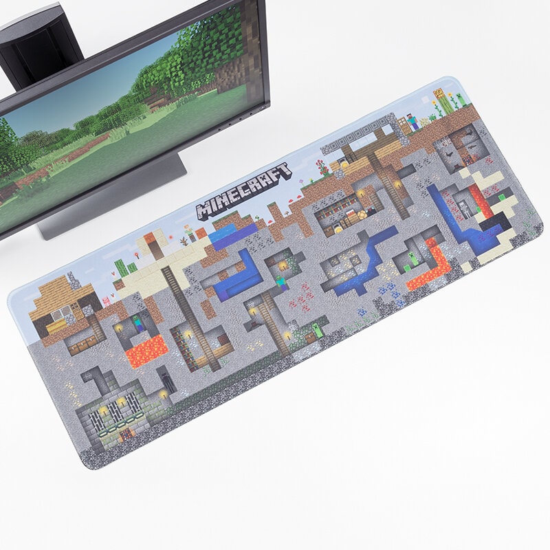 Minecraft - Skrivebordsmåtte World 30x80 cm