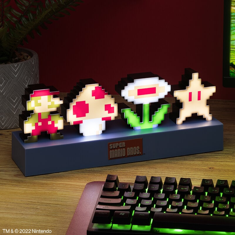 Super Mario Bros - Lampe Retro Icons
