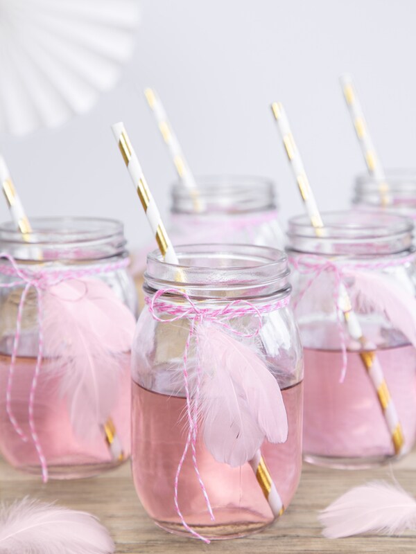 Lyserøde Dekorationsfjer 3 gram