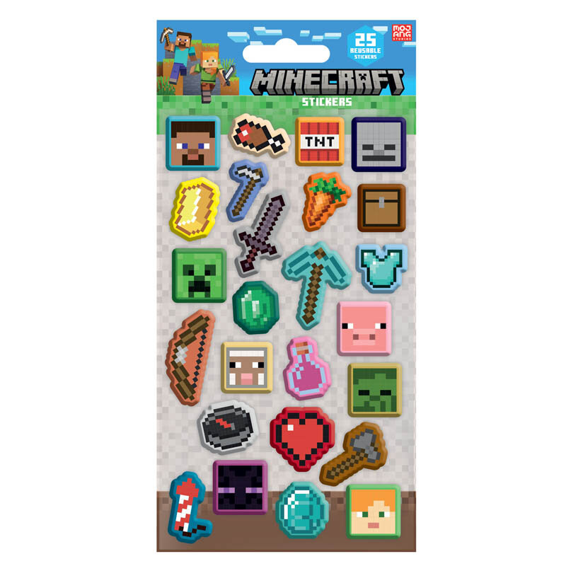 Minecraft Klistermærker 25 stk