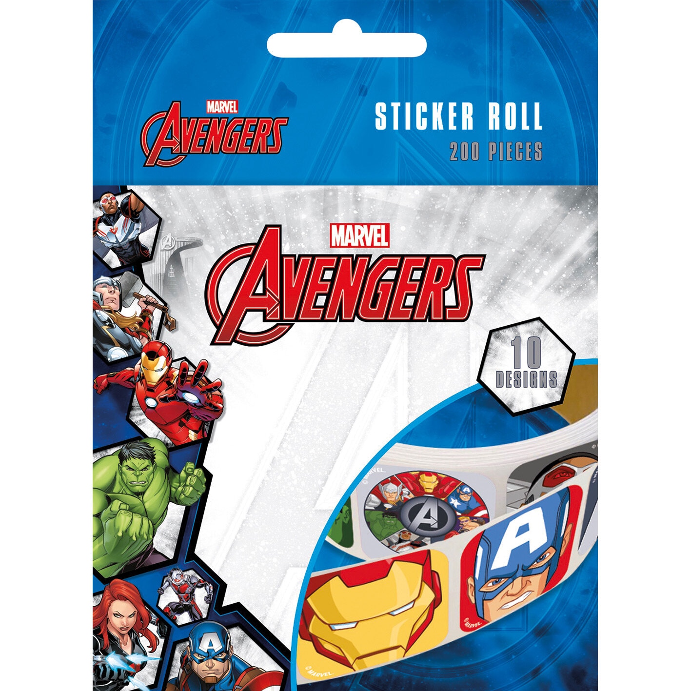 Avengers - Klistermærker på rulle 200 stk