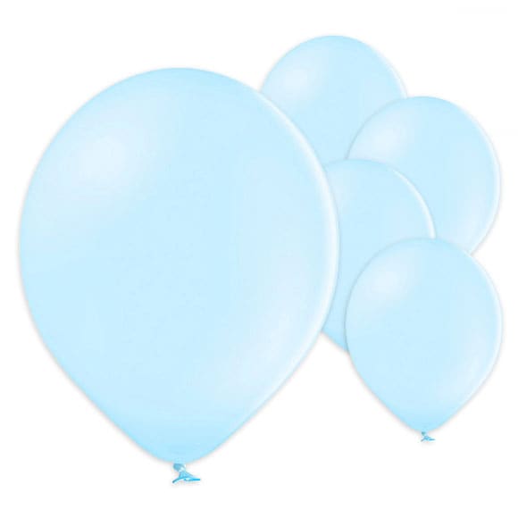Balloner i en lyseblå pastelfarve 50 stk