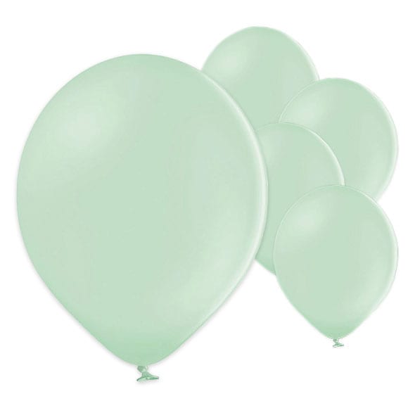 Balloner i mild pastelgrøn farve 50 stk.