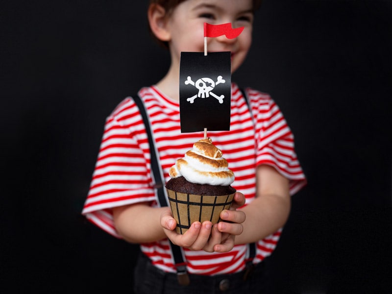 Cupcake Kit Pirattema, 6 stk.