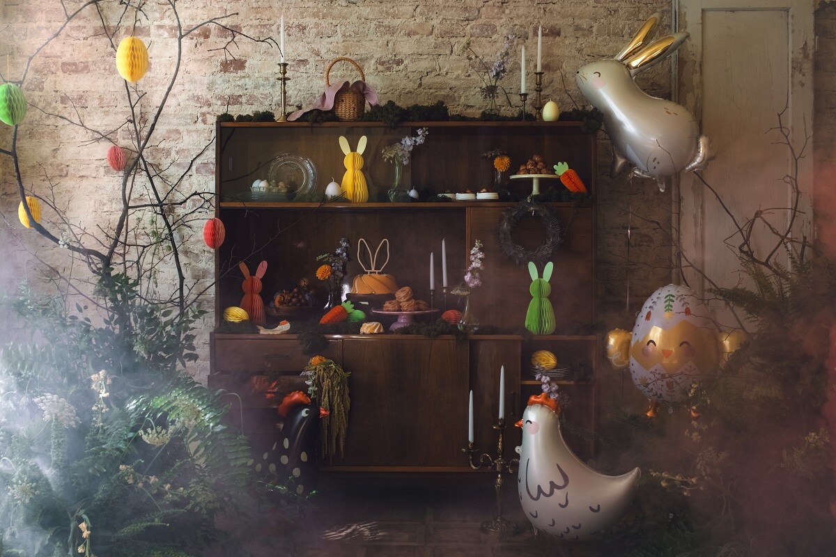 Påskepynt - Grønt Påskeæg Honeycomb 12 cm