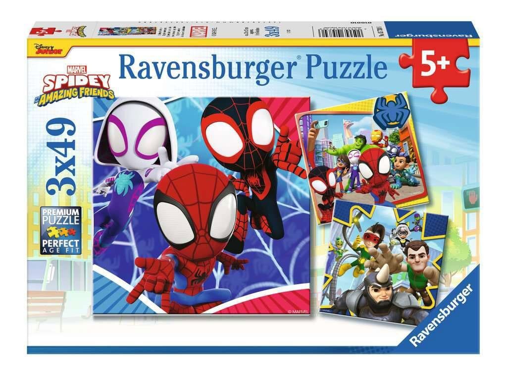 Ravensburger Puzzle - Spidey og Hans Fantastiske Venner 3x49 brikker