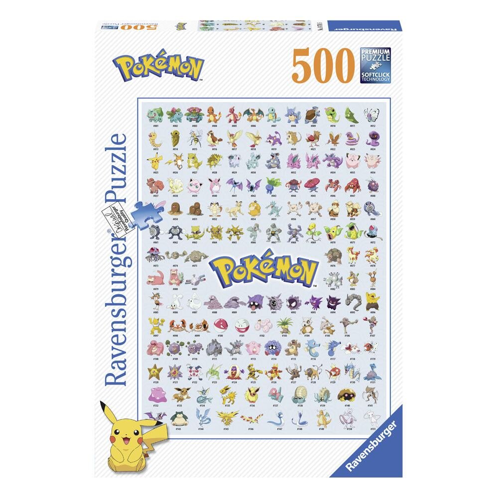 Ravensburger Puslespil - Pokémon First Generation 500 brikker