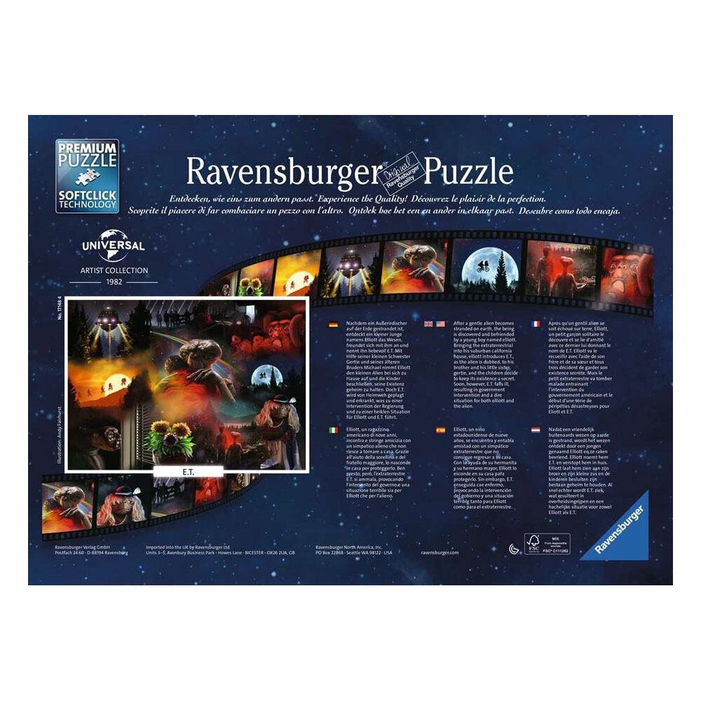 Ravensburger Puslespil, Universal Collection - E.T. 1000 brikker