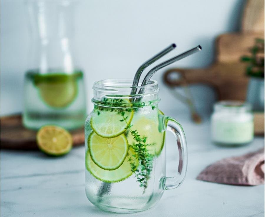 Metal Sugerør - Sølv 4 stk