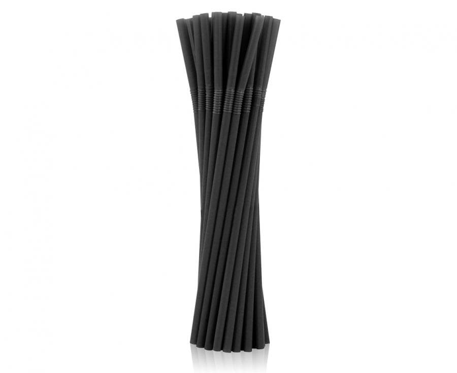 Plastsugerør Sorte 50 stk