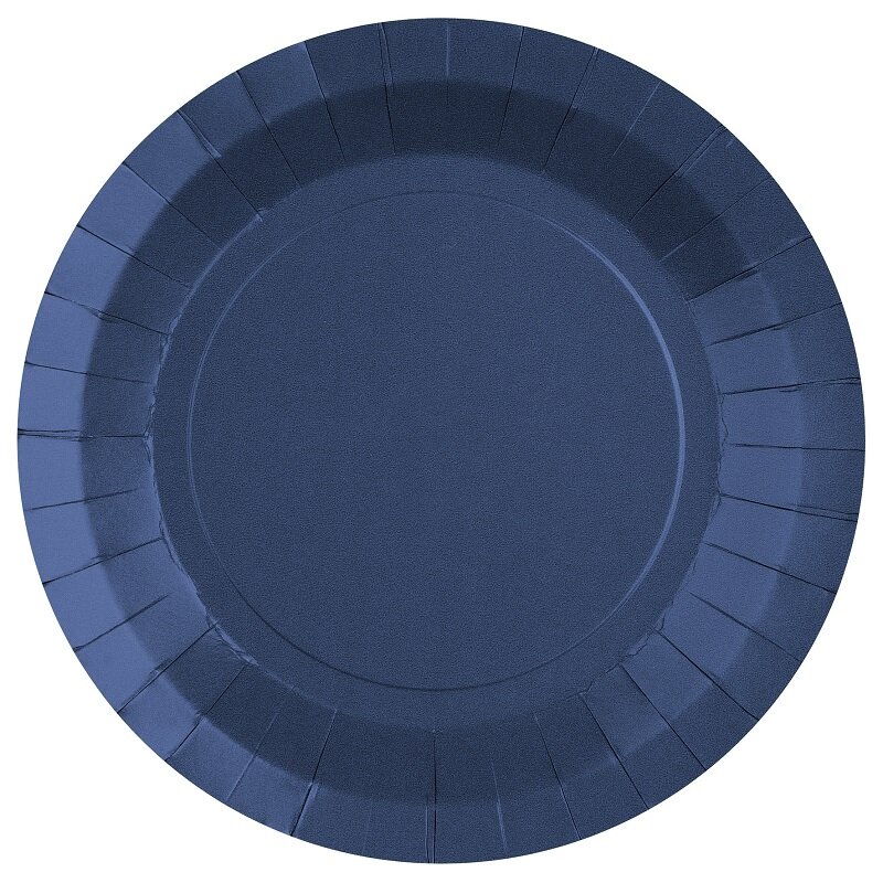 Paptallerkner 22,5 cm - Mørkeblå 10 stk