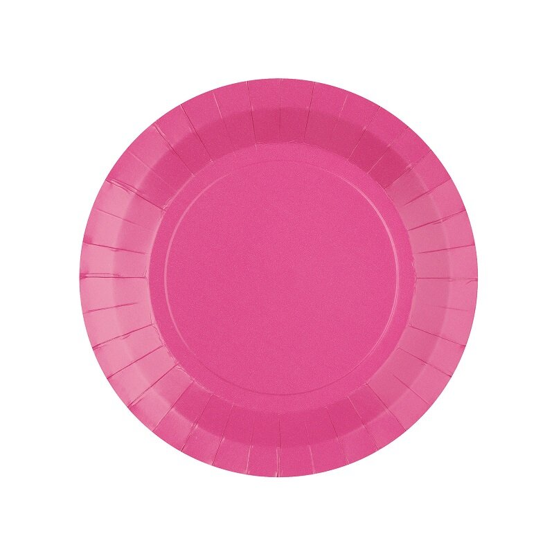 Paptallerkner 17,5 cm - Pink 10 stk