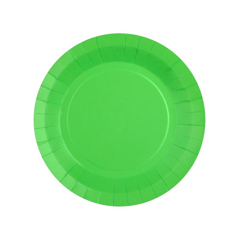 Paptallerkner 17,5 cm - Grøn 10 stk
