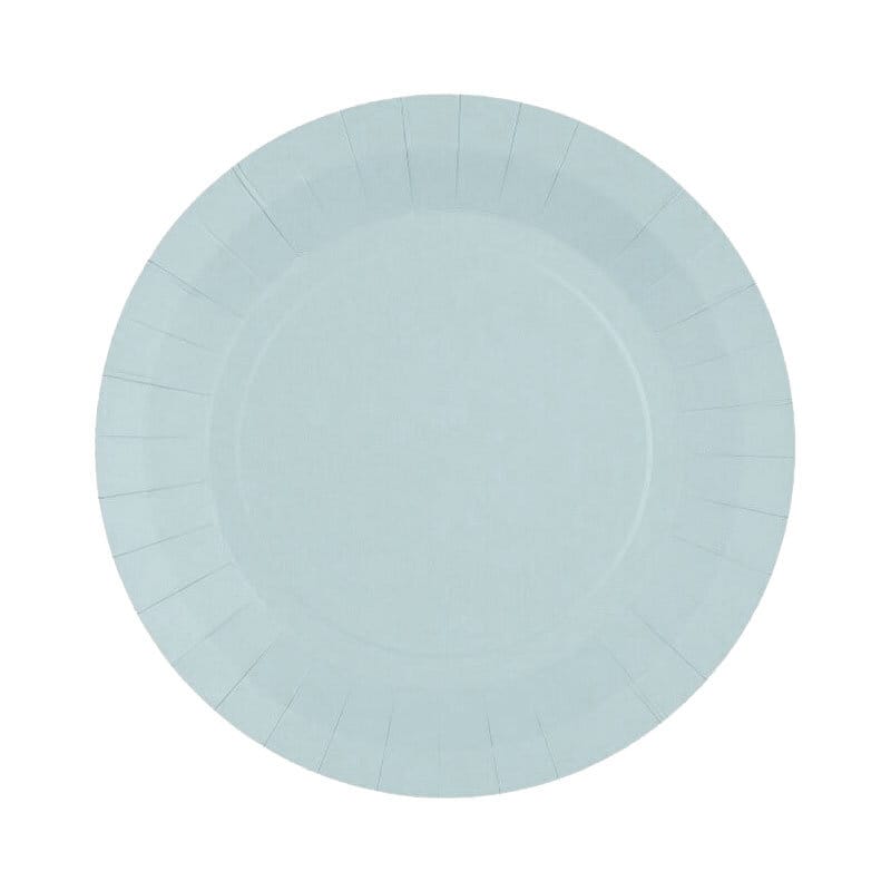 Paptallerkner 17,5 cm - Lyseblå 10 stk