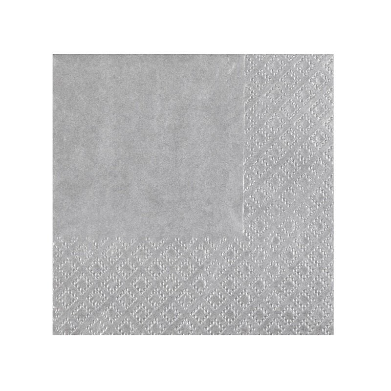 Cocktailservietter - Sølv 25 stk