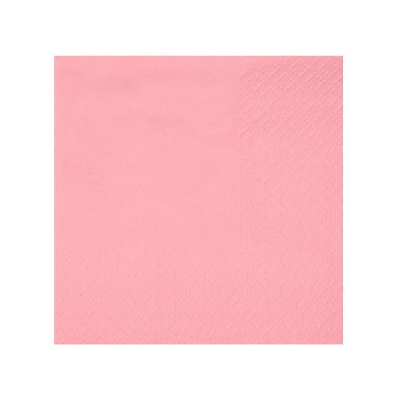 Cocktailservietter - Lyserød 25 stk