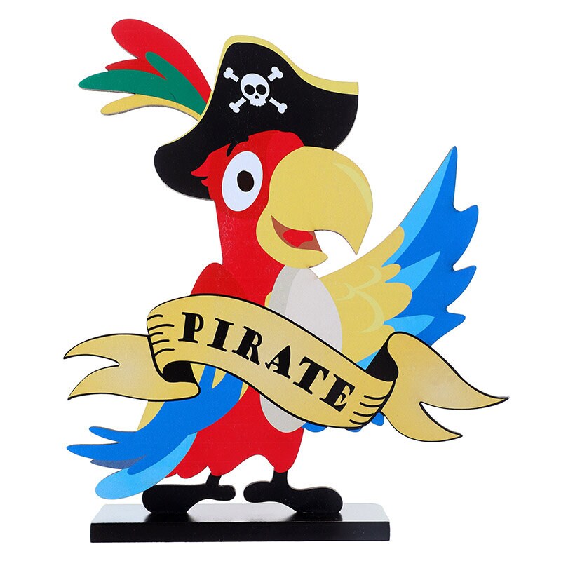 Små pirater - 2D Borddekoration i træ 20 cm