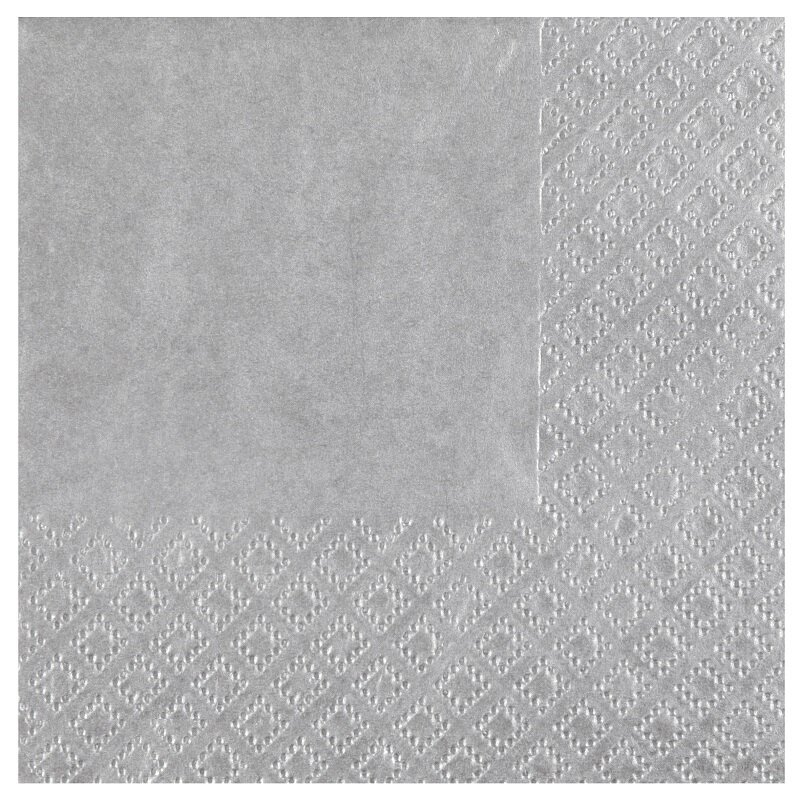 Servietter - Sølv 25 stk