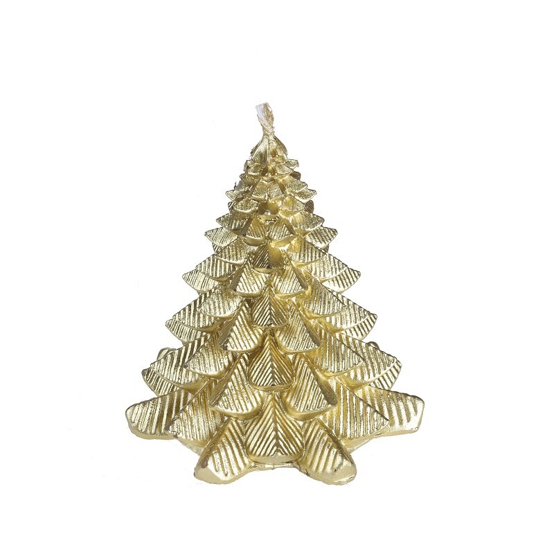 Stearinlys Juletræ Guld 8 cm