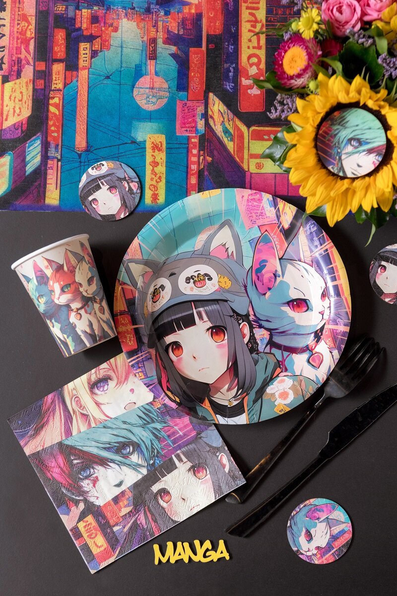 Manga - Tallerkener 10 stk