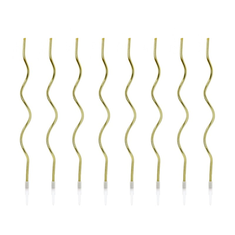 Kagelys - Bølgende i guld 6 stk