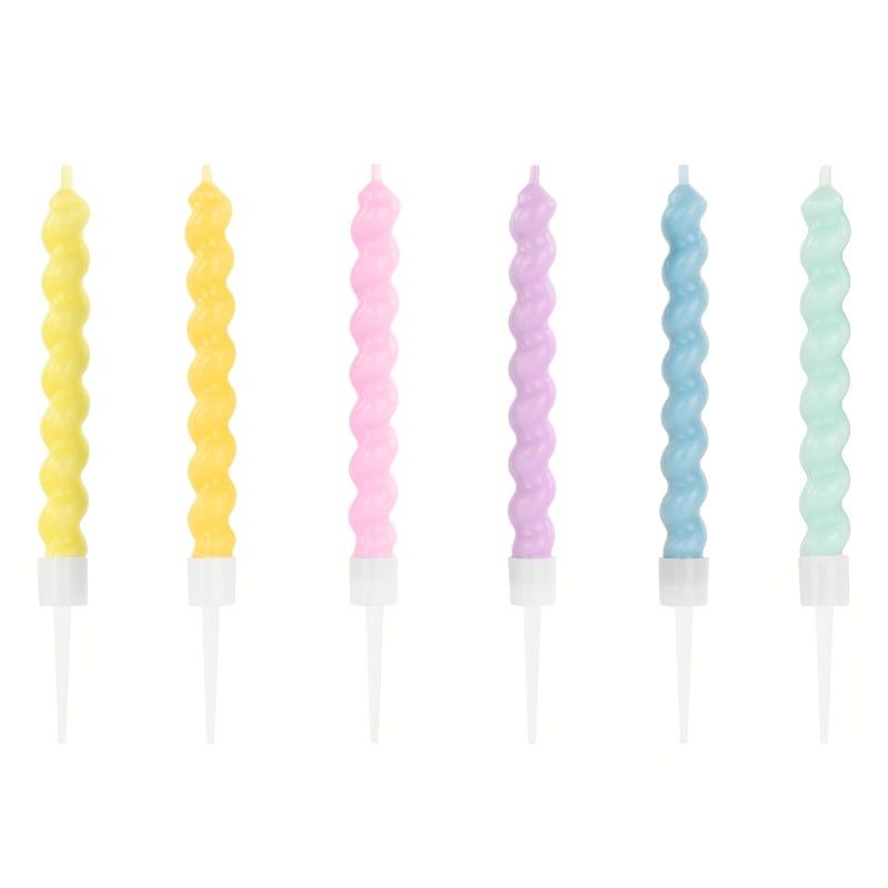 Kagelys - Pastelskruer 6 stk