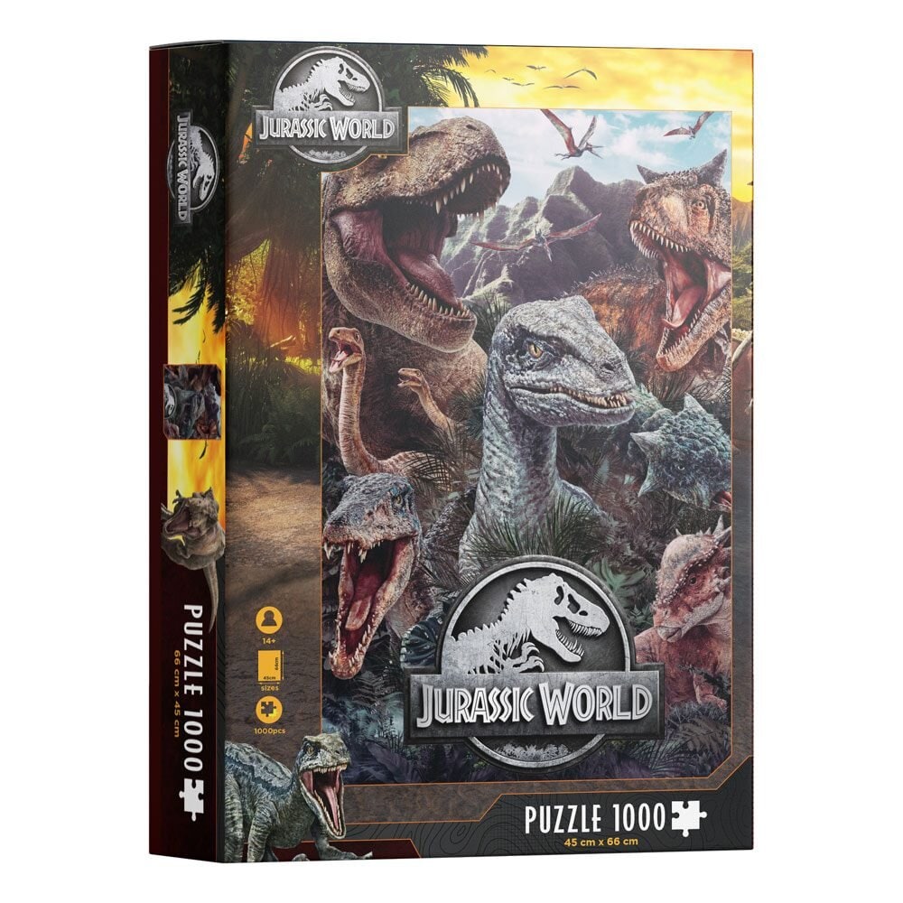 Jurassic World - Puslespil Dinosaurs Poster 1000 brikker