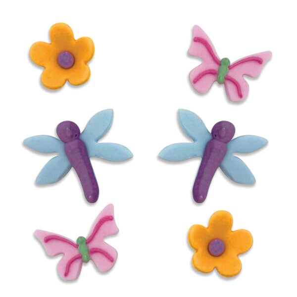 Sommerfugl Sukkerdekorationer 6 stk