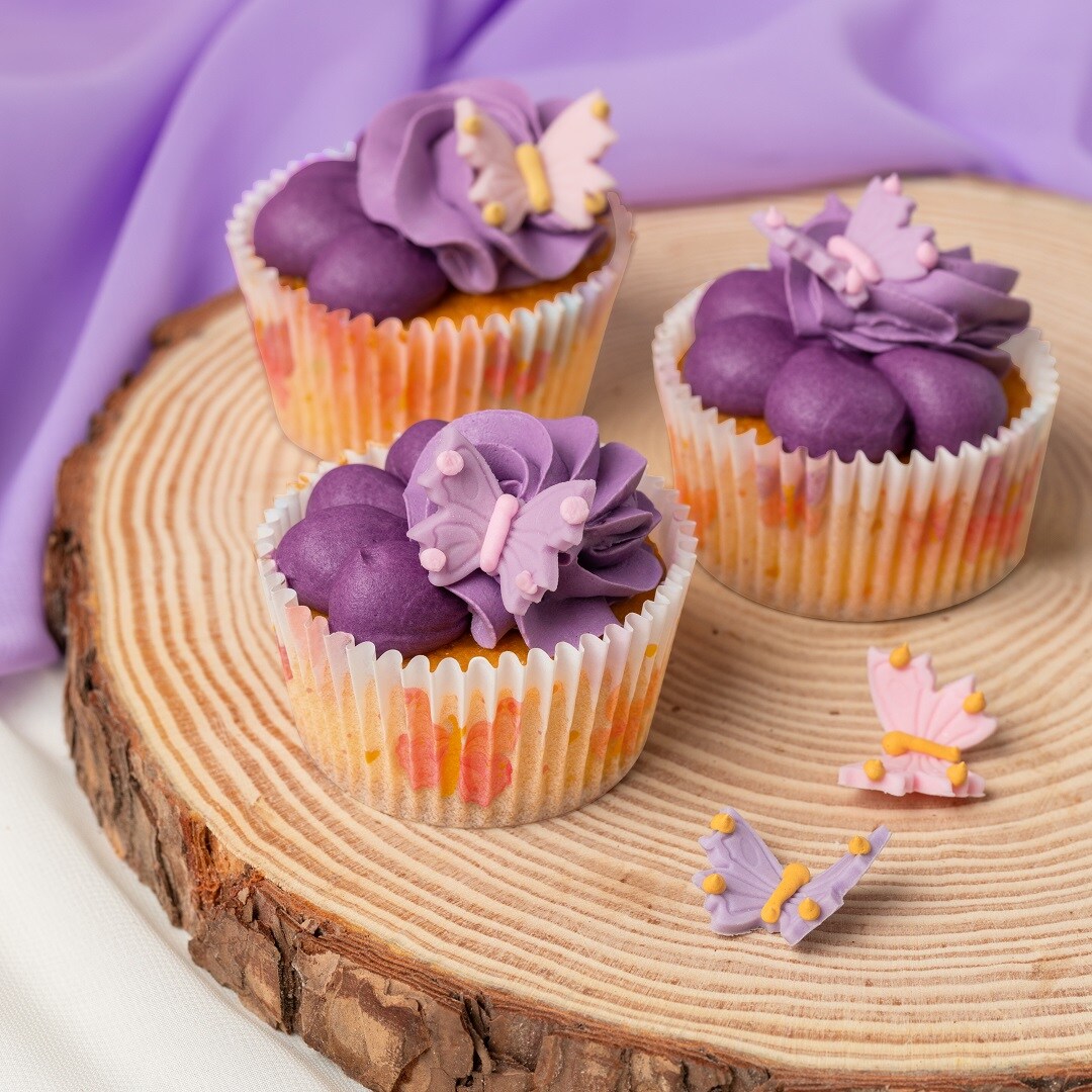 Sukkerdekorationer - Sommerfugle 6 stk