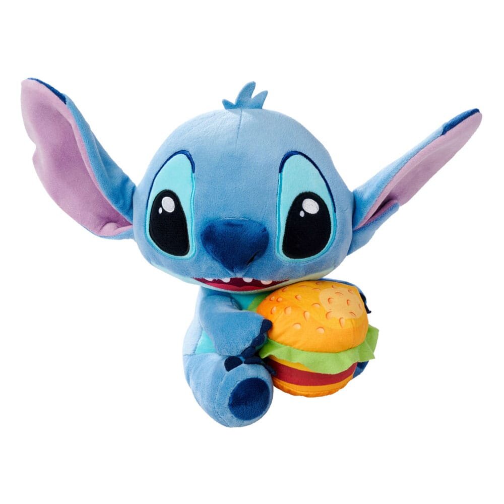 Lilo & Stitch Bamse Stitch med Hamburger 25 cm