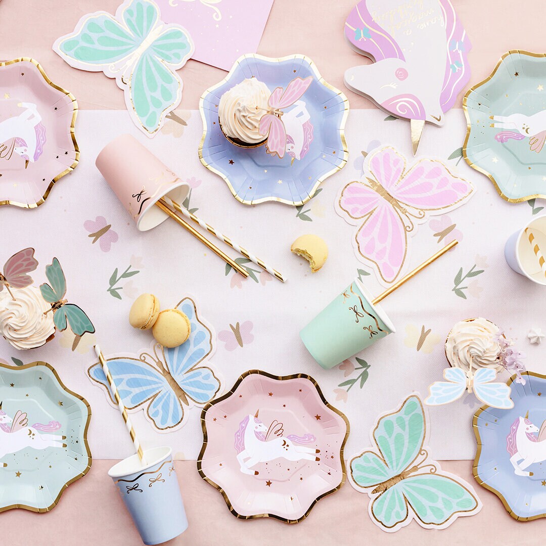 Sommerfugleformede Servietter 12 stk