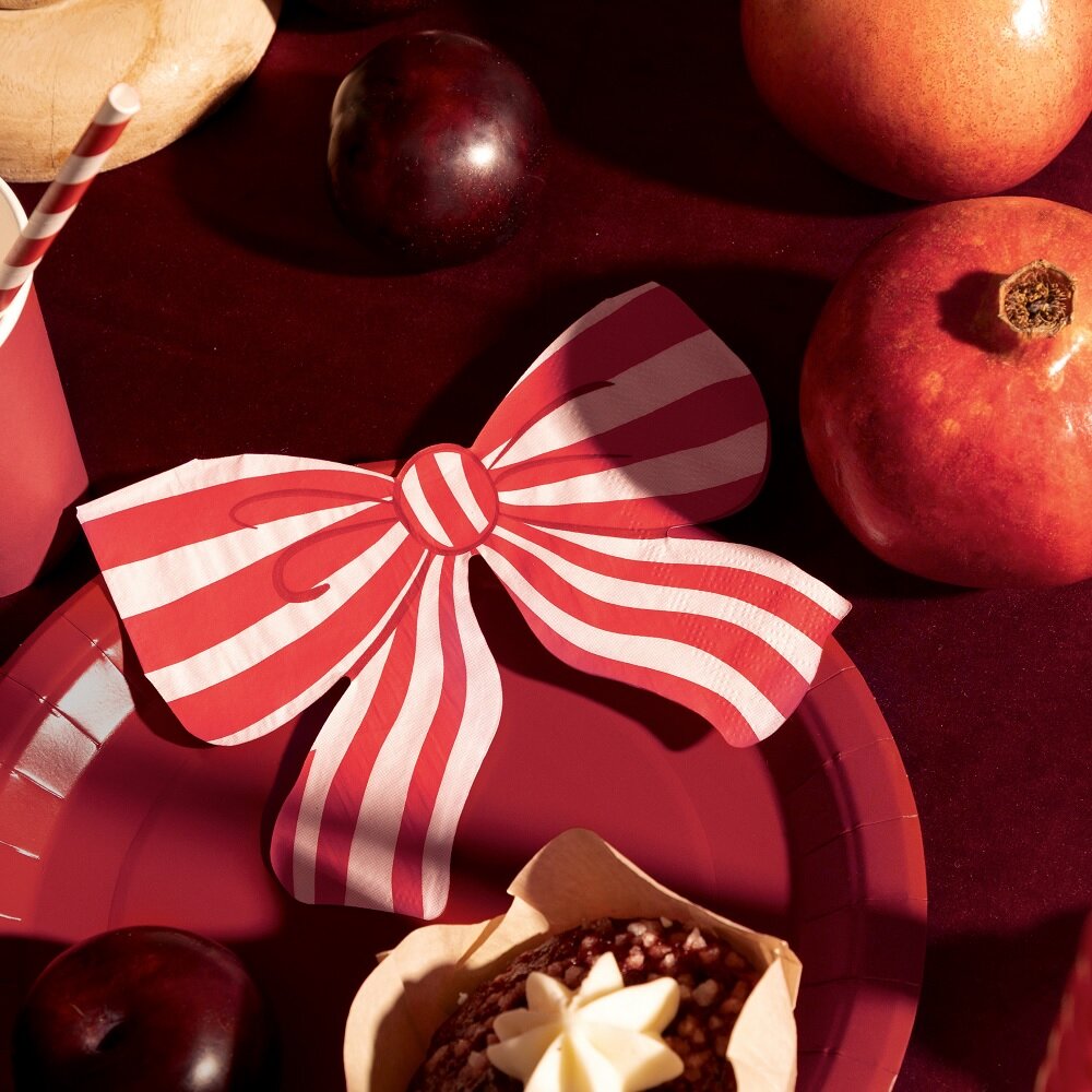 Juleservietter Sløjfe 12 stk