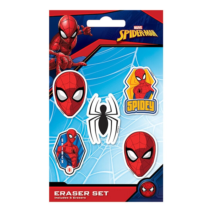 Spiderman - Viskelædere 5 stk