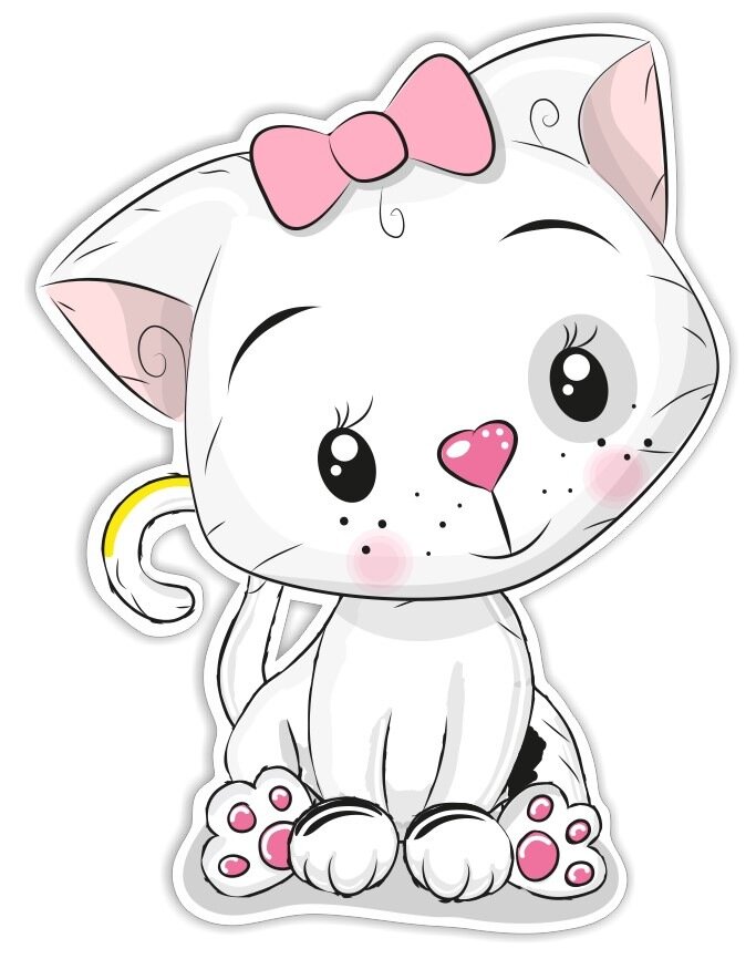 Kat vægpynt til børneværelset - 3D