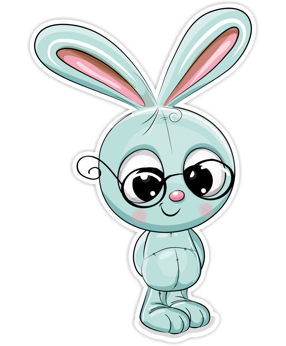 Kanin vægpynt til børneværelset - 3D