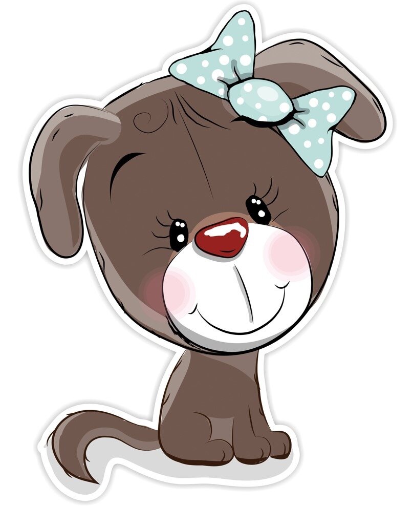 Hund vægpynt til børneværelset - 3D