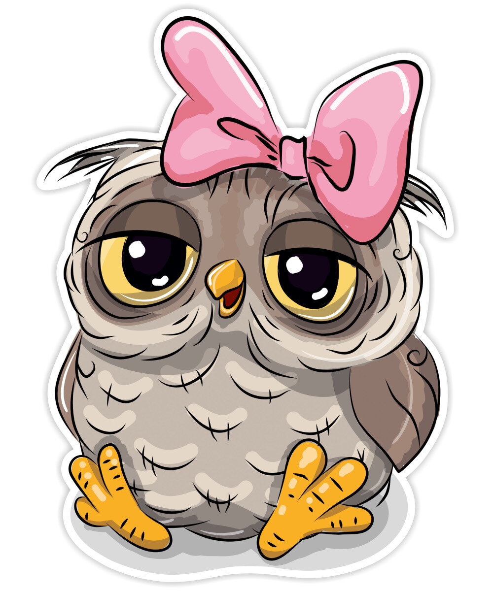 Ugle vægpynt til børneværelset - 3D