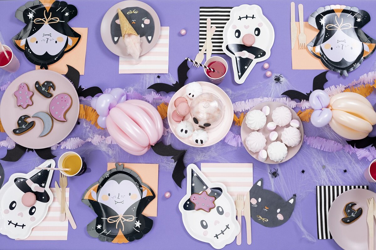 Tallerkner - Halloween Dødningehoved 6 stk