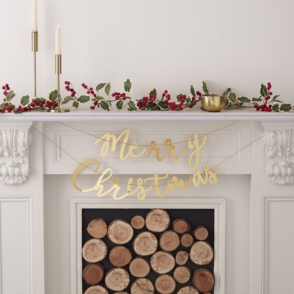 Blomstergirlande Jernurt med røde bær 180 cm