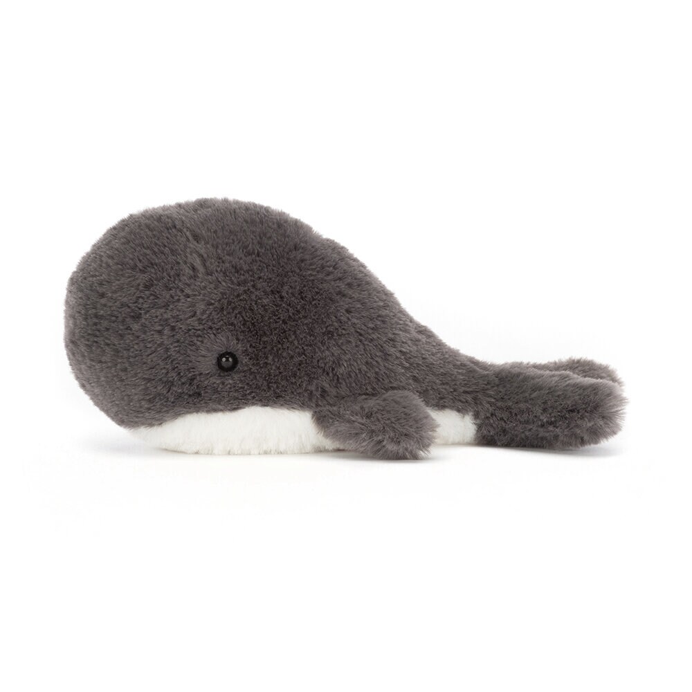 Jellycat - Mørkegrå hval 15 cm
