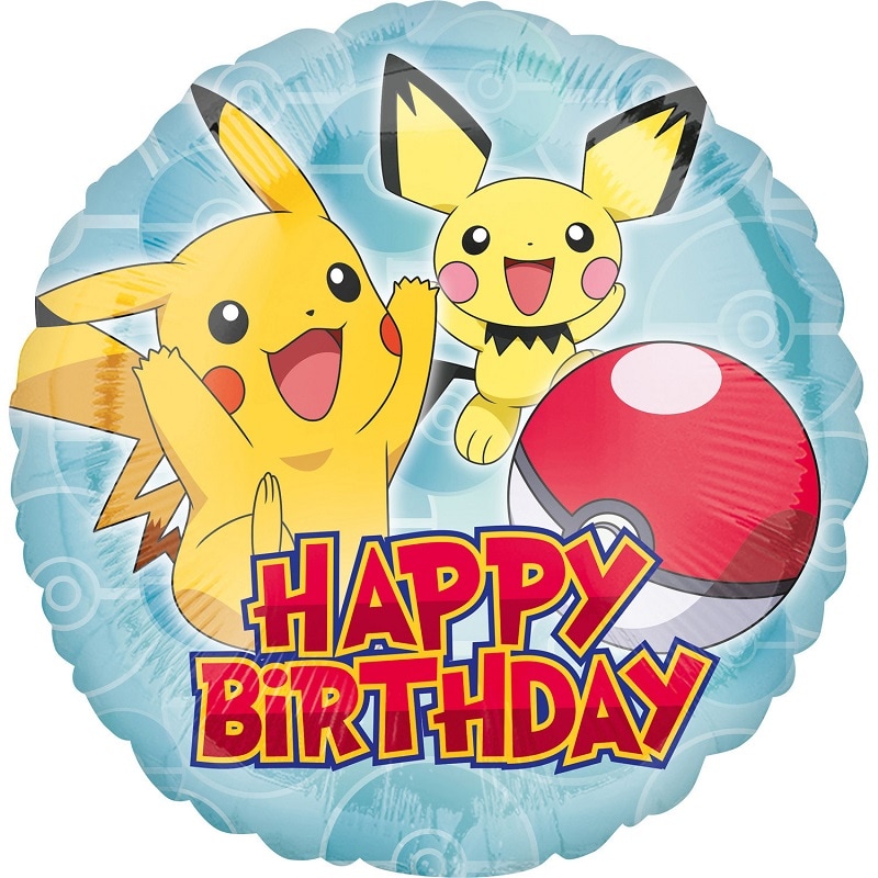 Pokémon - Folieballon Happy Birthday 43 cm