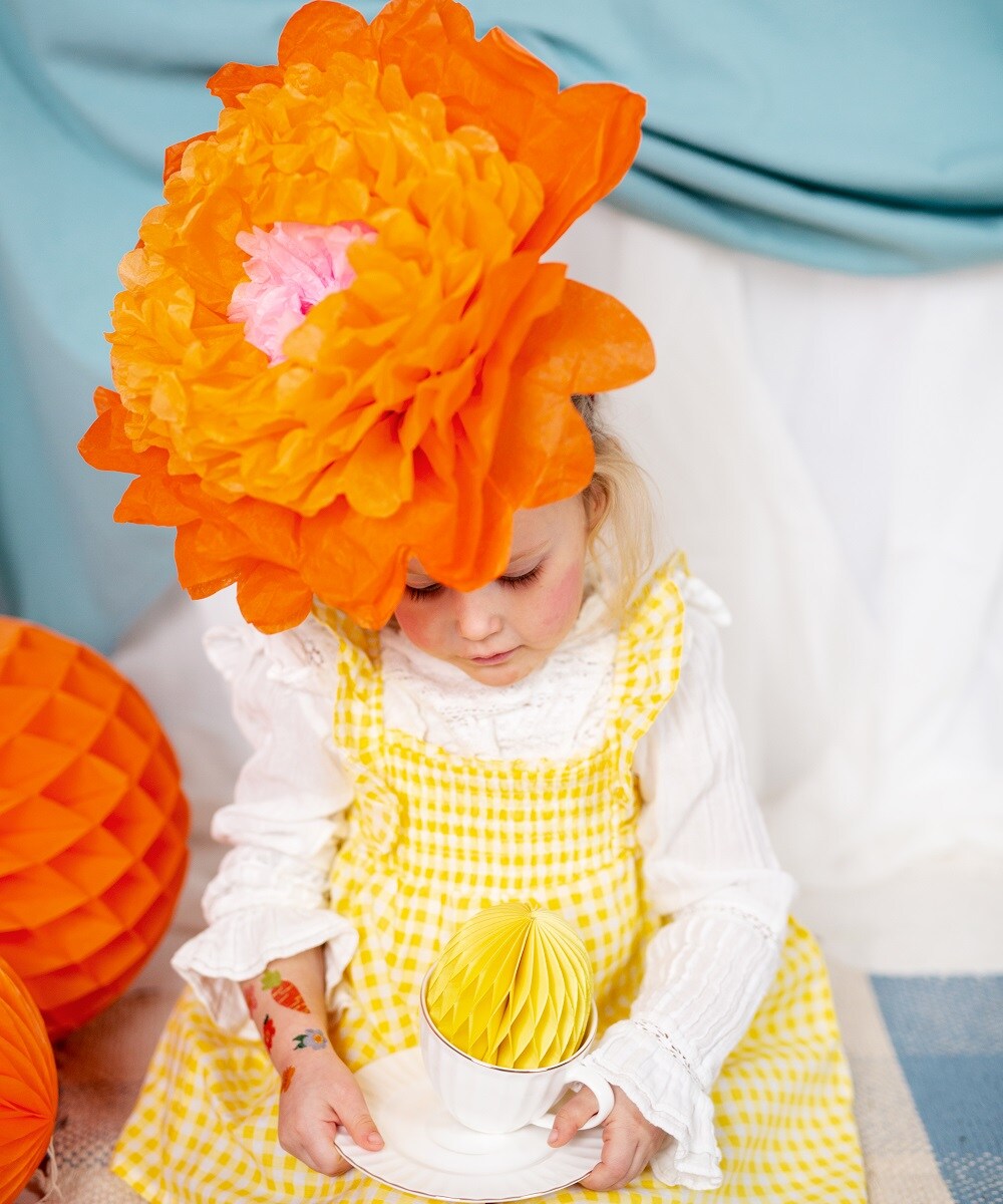 Påskedekoration - Gult Påskeæg Honeycomb 12 cm