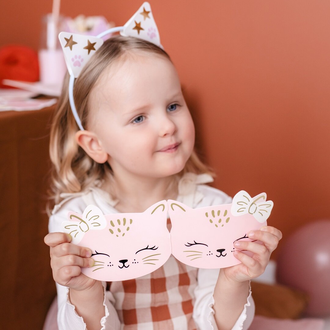 Cat Paws - Invitationer med konvolutter 6 stk