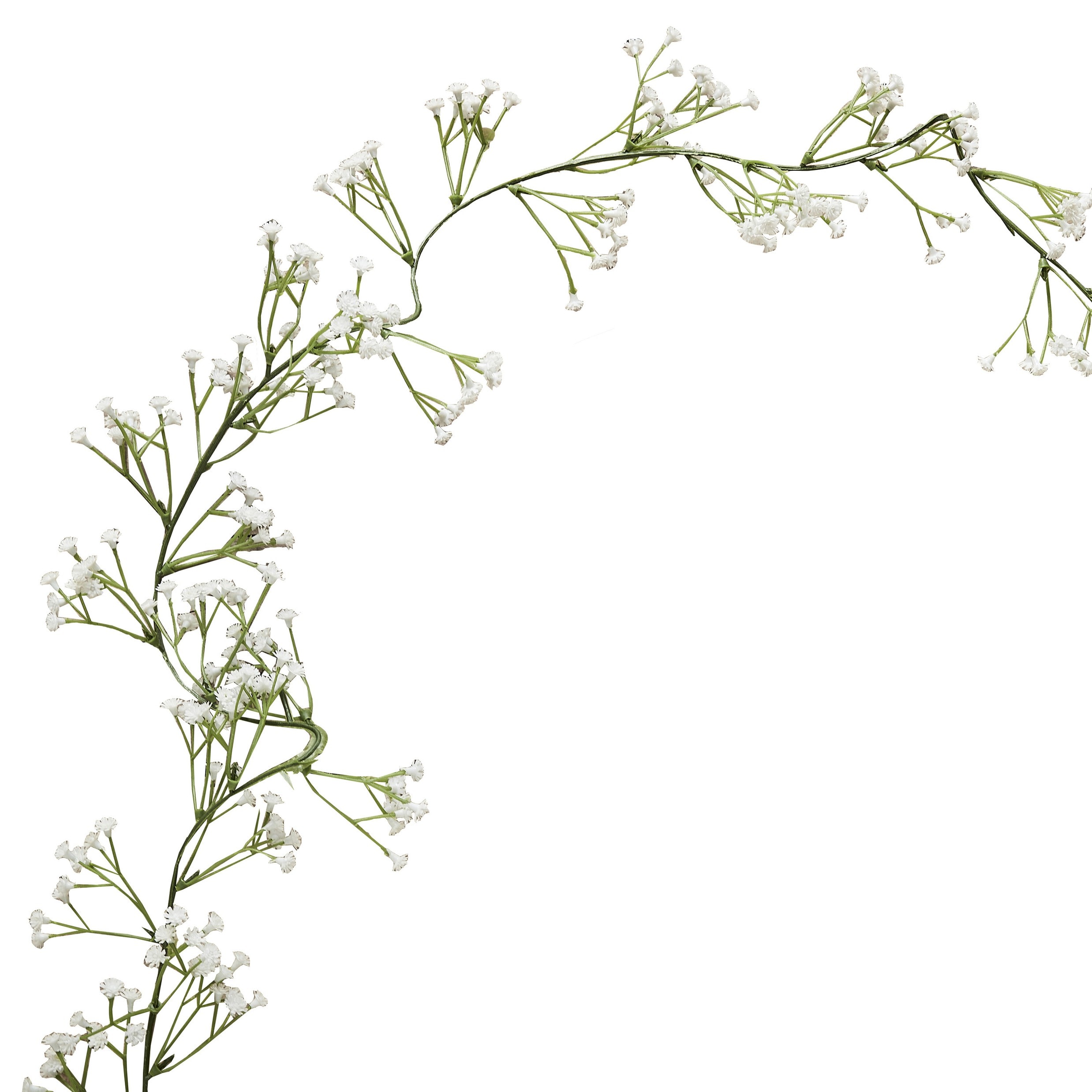 Blomsterguirlande, Hvidt brudeslør 180 cm