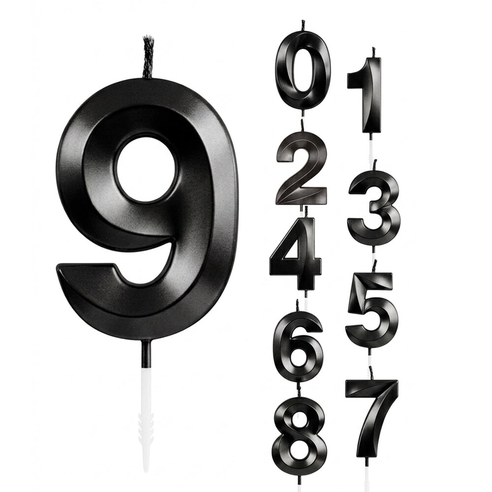 Tallys sort metallic 0-9