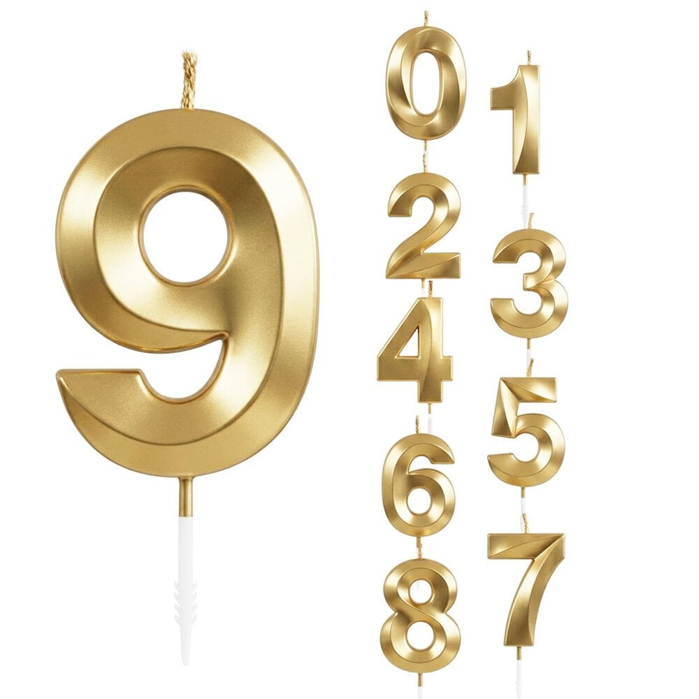 Tallys guldmetallic 0-9