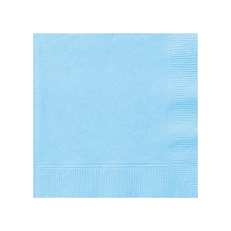 Cocktailservietter Lyseblå 20 stk