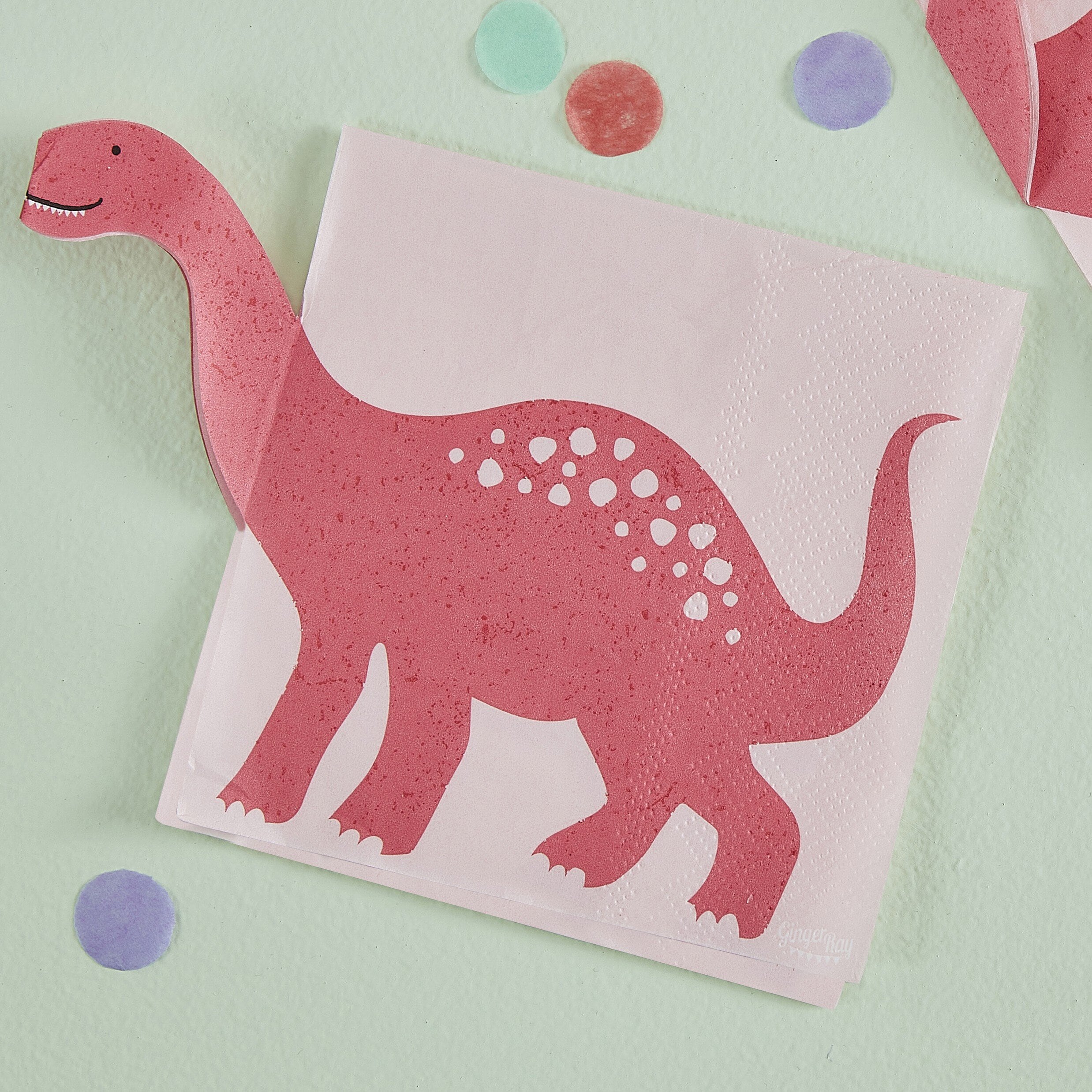 Dinosaur Roar Pink - Servietter 16 stk